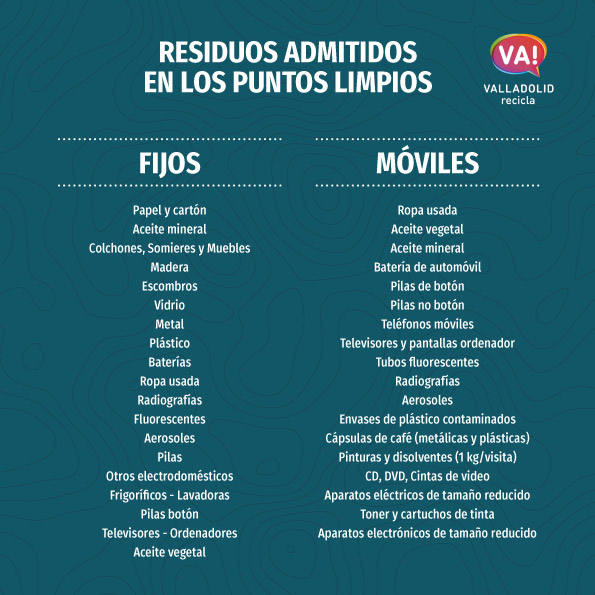Información sobre reciclaje en puntos limpios en Valladolid