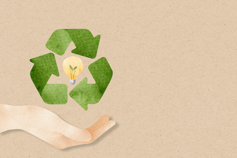Imagen con el símbolo de reciclaje